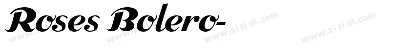 Roses Bolero字体转换